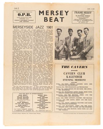 Lot #7009 Beatles Rare Original Mersey Beat Newspaper Vol. 1, No. 13 (January 1962) - Image 4