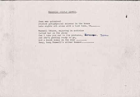 Lot #7069 Mal Evans Annotated and Studio-Used