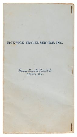 Lot #7044 Beatles 1965 North American Tour Itinerary - Issued to Sounds Incorporated - Image 1