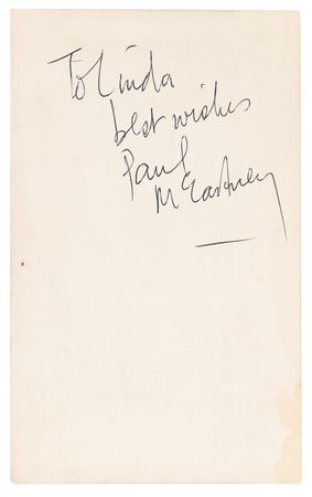 Lot #7036 Paul McCartney Signed 1963 Parlophone Promo Card - The First to Show New Drummer Ringo Starr - Image 2