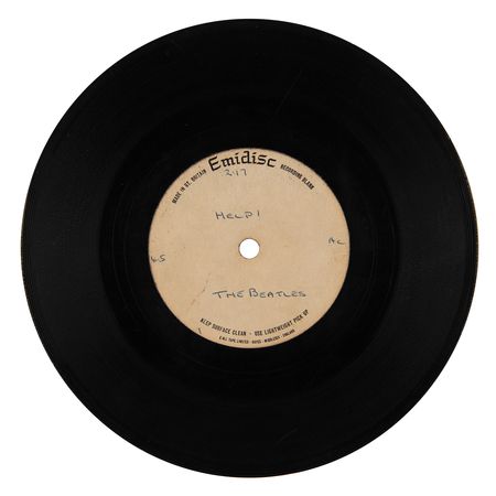 Lot #7010 Beatles Original EMI Acetate Single for 'Help!' - Image 1