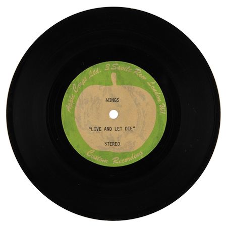 Lot #7040 Paul McCartney: Wings Original Acetate Single for 'Live and Let Die' - Image 1