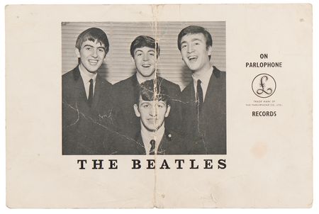 Lot #7017 John Lennon, Paul McCartney, and Ringo Starr Signed 1963 Parlophone Records Promotional Card (Large Format) - Image 3
