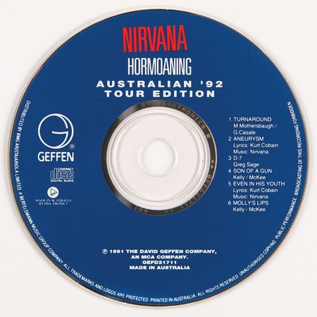 Lot #7424 Nirvana Signed CD Sleeve - Hormoaning: Australian 1992 Tour EP - Image 3