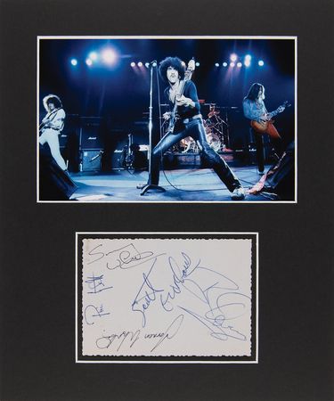 Lot #7299 Thin Lizzy Signatures - Obtained in Australia in October 1980 - Image 1