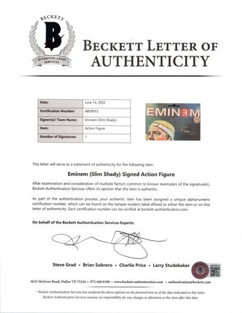 Lot #7447 Eminem Signed Action Figure - Image 3