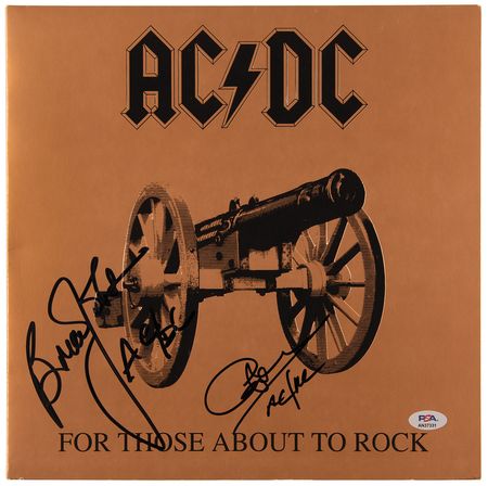 Lot #7267 AC/DC: Johnson and Williams Signed Album