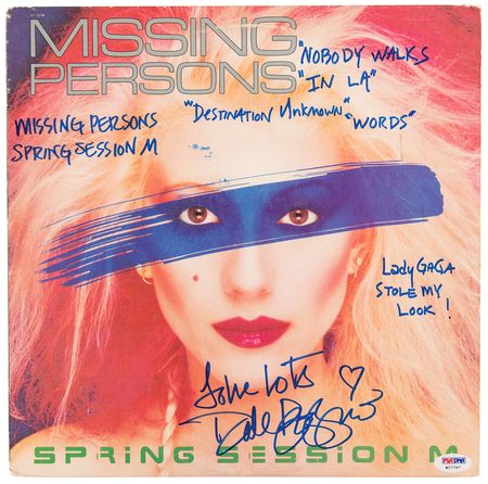 Lot #7344 Missing Persons: Dale Bozzio Signed Album - Image 1