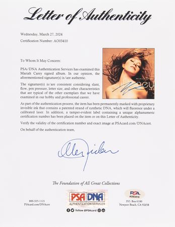 Lot #7444 Mariah Carey Signed Album - Honey - Image 2