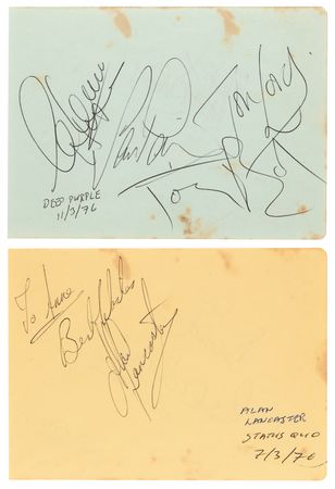 Lot #7249 Deep Purple Signatures