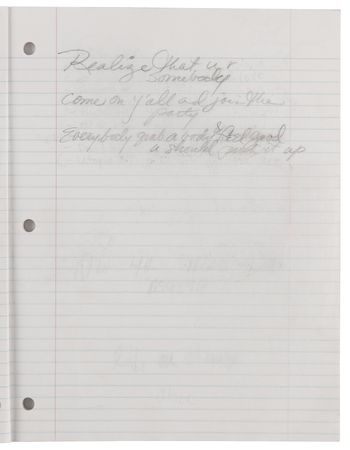 Lot #7405 Prince Production Notebook with Handwritten Song Lyrics and Titles from Circa 1997-1998 - Image 4