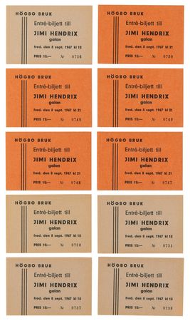 Lot #7115 Jimi Hendrix 1967 Swedish Concert