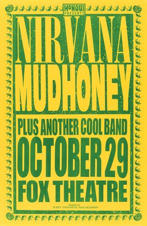 Lot #7440 Nirvana 1991 Portland Fox Theatre