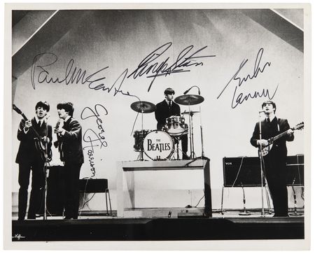Lot #7008 Beatles Amazing Signed Photograph for 1964 Australian Tour Promoter - 