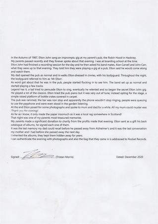 Lot #7475 Elton John Collection of (22) Signed Albums, including Goodbye Yellow Brick Road, Greatest Hits, and Captain Fantastic - Image 8