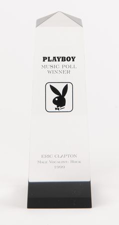 Lot #7485 Eric Clapton's Playboy Magazine 1999 ‘Music Poll Winner’ Award for 'Male Vocalist: Rock' - Image 1