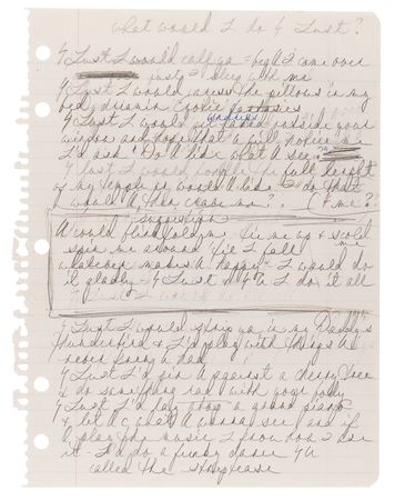 Lot #7489 Prince Handwritten Working Lyrics for '4 Lust' - Image 1