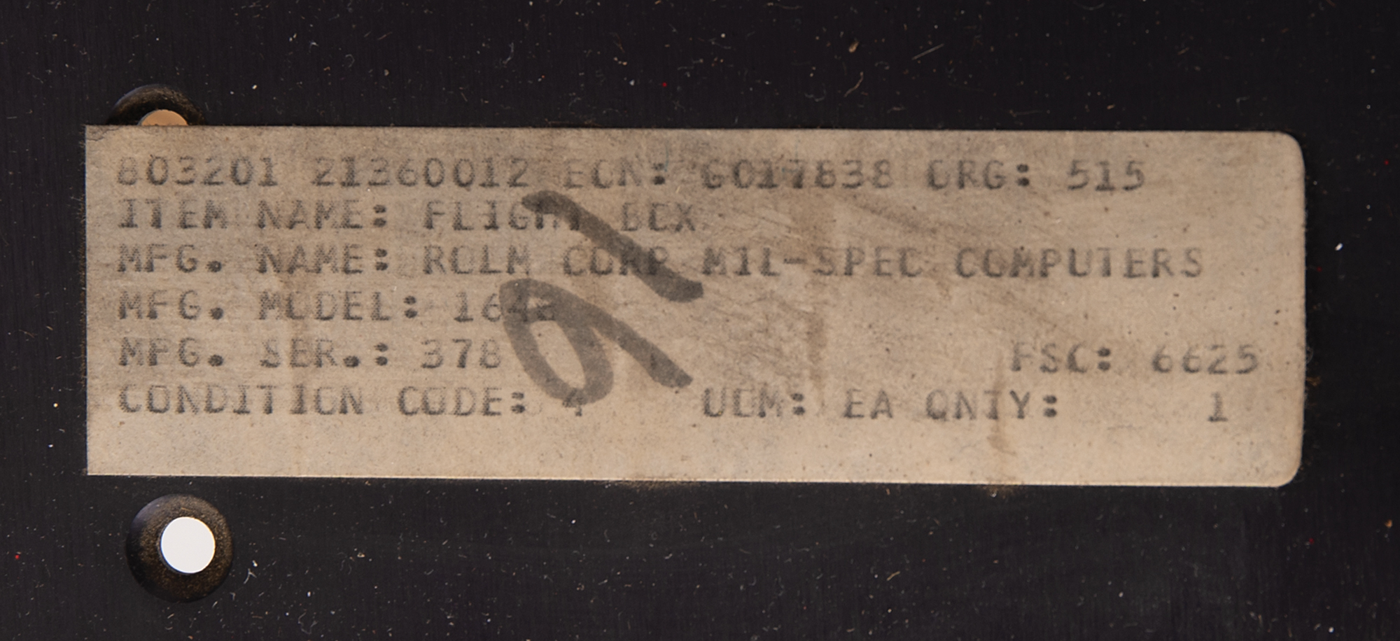 NASA ROLM Mil-Spec Computer Control Panel | RR Auction