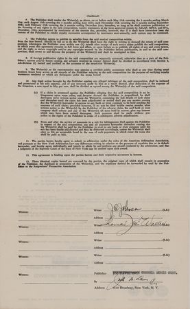 Lot #503 Fats Waller Document Signed - Image 1