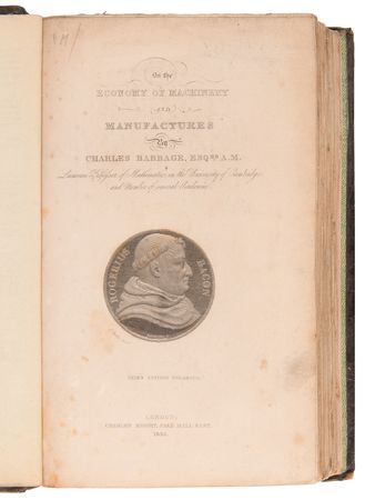 Lot #191 Charles Babbage: On the Economy of Machinery and Manufactures (Third Edition Enlarged) - Image 2