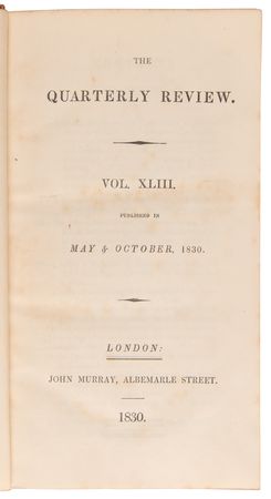 Lot #195 Charles Babbage: A Review of 