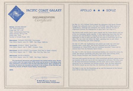 Lot #362 Apollo-Soyuz Signed Print - Image 4