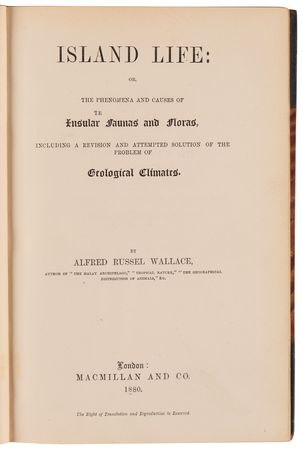 Lot #287 Alfred Russel Wallace First Edition Books - The Geographical Distribution of Animals and Island Life - Image 2