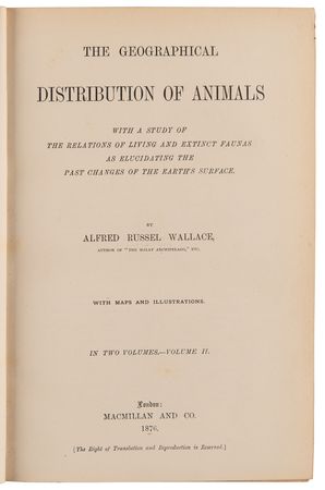 Lot #287 Alfred Russel Wallace First Edition Books - The Geographical Distribution of Animals and Island Life - Image 4