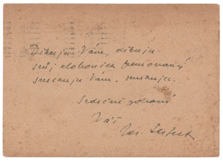 Lot #450 Jaroslav Seifert Autograph Letter Signed - Image 1