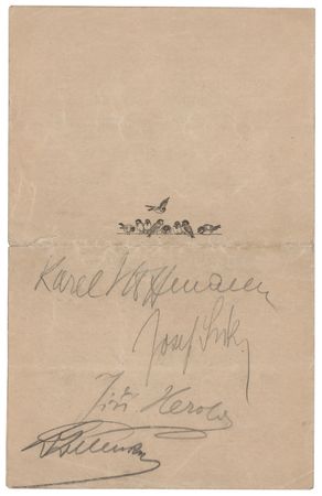 Lot #480 Bohemian Quartet Signed Program