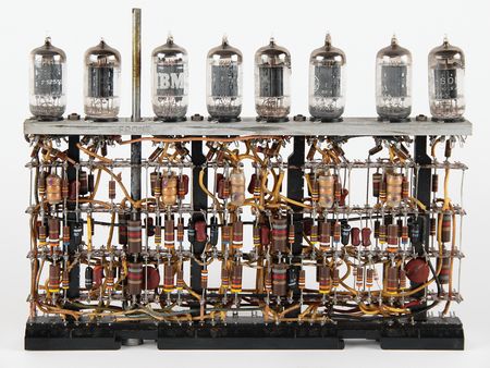 Lot #171 IBM 704 Mainframe Computer Vacuum Tube Assembly (Late 1950s) Vacuum Tube - Image 1