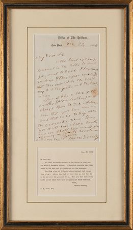 Lot #225 Horace Greeley War-Dated Autograph Letter