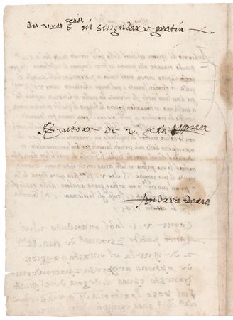 Lot #294 Andrea Doria Autograph Letter Signed - Amazing 478-Year-Old Artifact - Image 2