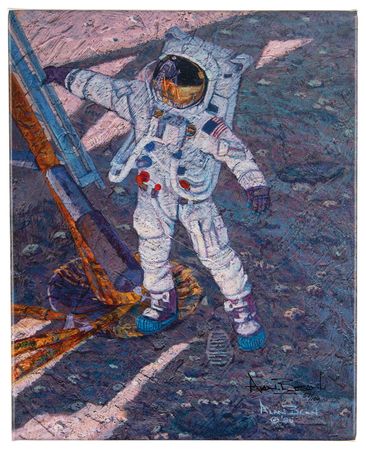 Lot #367 Alan Bean Signed Canvas Giclee Print: