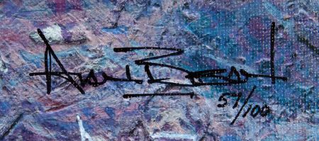 Lot #367 Alan Bean Signed Canvas Giclee Print: 'The First Human Footprint' (Ltd. Ed. #57/100) - Image 2