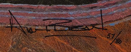 Lot #374 Alan Bean Signed Canvas Giclee Print: 'Window on the the End of An Era' (Ltd. Ed. #57/80) Print - Image 2