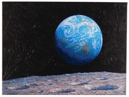 Lot #372 Alan Bean Signed Canvas Giclee Print: