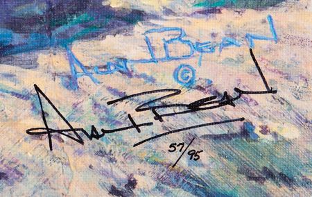 Lot #371 Alan Bean Signed Canvas Giclee Print: 'Lunar Grand Prix' (Ltd. Ed. #57/95) Print - Image 2