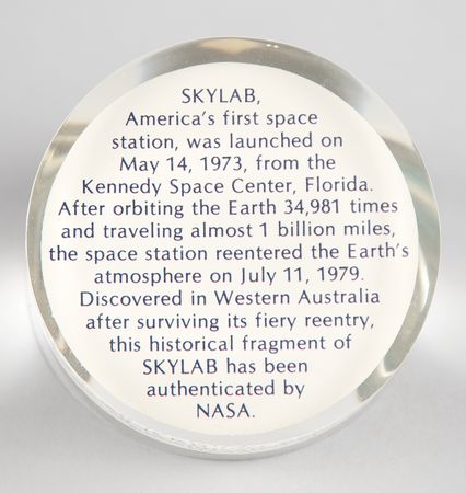 Lot #405 Skylab Flown Oxygen Supply Tank Fragment Flown Relic - Image 3
