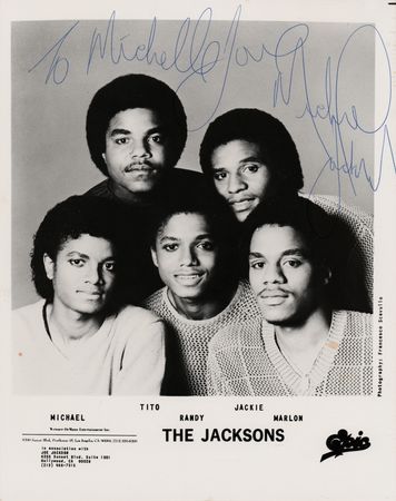 Lot #614 Michael Jackson Signed Photograph