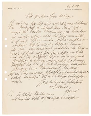 Lot #179 Sigmund Freud Autograph Letter Signed on the First Psychoanalytic Journal - Image 1