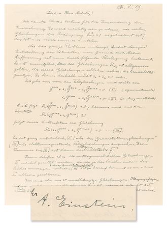 Lot #147 Albert Einstein Autograph Letter Signed