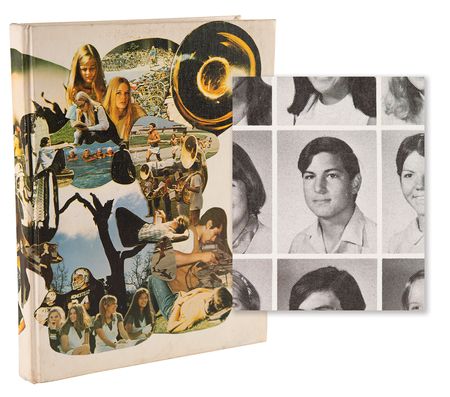 Lot #242 Steve Jobs 1971 Pegasus Yearbook from Homestead High School - Image 1