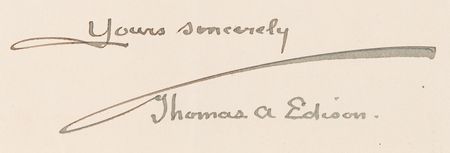 Lot #145 Thomas Edison Autograph Letter Signed to the Prince of Wales: 