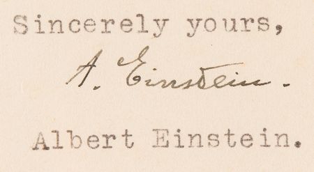 Lot #148 Albert Einstein Typed Letter Signed on the History of Special Relativity, Discussing the 