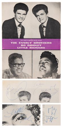 Lot #552 Mick Jagger, Little Richard, and the Everly Brothers Signed Program - Image 1