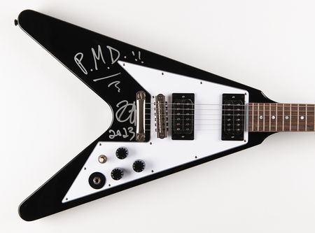 Lot #565 Metallica: Kirk Hammett Signed Flying V