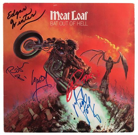 Lot #564 Meat Loaf Signed Album - Bat Out of Hell
