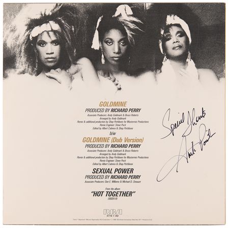 Lot #616 Pointer Sisters Signed Maxi-Single Album - Goldmine - Image 2