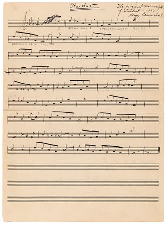 Lot #457 Hoagy Carmichael Signed Musical Manuscript for 'Stardust' - 